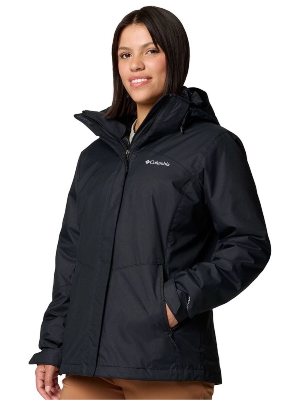 Columbia Women's Black Waterproof Hooded Jacket